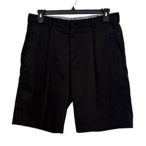 Nike Men's Black Front Pleat Tour Performance Shorts size 34